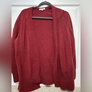 Madewell red cardigan